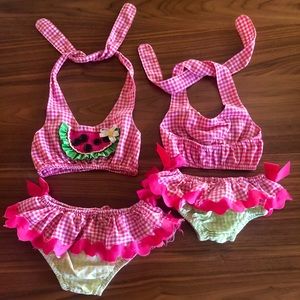 Two matching bikinis